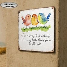 1pc Vintage Sign, Outdoor Decorative Wall Plaque, Retro Style, Positive Message "Everything Will Be Alright", Home Wall Decor Plaque, Suitable For Bedroom And Living Room, Perfect Gift For Family, (Random Style) - A - View 6