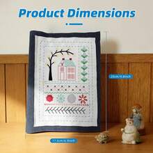 LAMYA DIY Stitch Kit Portable Sewing Kit With Linen Fabric Creative Patterns Multi-Stitch Guide For Beginners Handmade Lovers - Stitch 592 - View 3