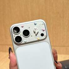 3D Heart Decorative Phone Camera Lens Protector - Clear - View 6