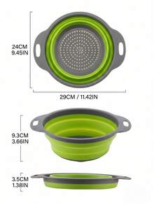 1/2件裝可折疊矽膠濾水器套組,附手柄省空間可收納濾網,適用水果、蔬菜、義大利麵等,綠色廚房工具,細網濾水器,必備廚房工具配件,適合居家烹飪者的廚房工具禮物,省空間廚房收納幫手,聖誕廚房禮物首選 - 多款多少 - 查看 14