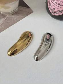 4/1 Women's Minimalist Metallic Luster Waist Buckle Brooch, Luxury High-End Fashion Accessory, Non-Slip Decorative Buckle, Bathroom Accessory, Bathrobe Hair Accessory, Suitable For Dresses, Coats, Jackets - Multicolor - View 3