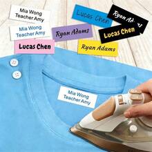 Customizable Back-To-School Personalized Heat Transfer Fabric Labels With Name, Suitable For Clothing And School Uniform Identification - Multicolor - View 2