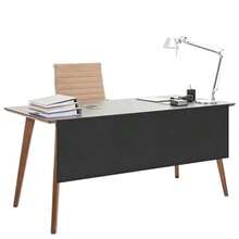 60" Under Desk Privacy Panel Self-Adhesive Modesty Panel 600D Heavy Duty Desk Skirt Privacy Divider For Office Home Or Standing Workstation Concealer Shield - Black 60W - View 7