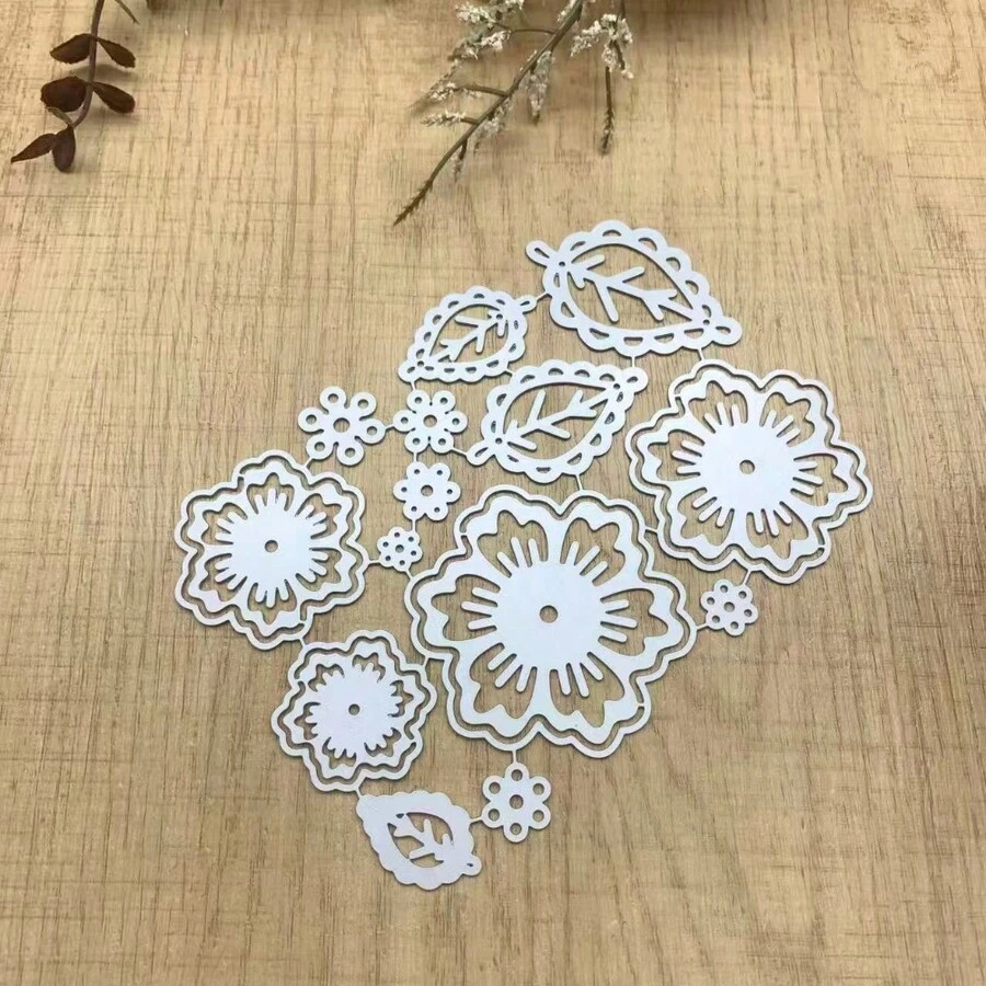 DIY 花卉與葉片金屬碳鋼模切模板,適用於紙藝、壓花與蝕刻 - MC1456 - 查看 1