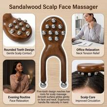 1pc Face & Neck Massager / 5-Tooth Scalp Massage Comb / Acupoint Massager - With Comfortable Massage Handle And Ergonomic Design For Deep Tissue Massage - Suitable For Face, Neck And Chin Massage, Perfect For Home Or Office Use - Multicolor - View 12