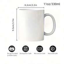Cute Smart And A Bit Dramatic Handwriting Heart Graphic Coffee Mug,11oz Two-Tone Black Interior White Ceramic Cup, Sassy Women Quote Print, Funny Best Friend Birthday Gift - Multicolor - View 10