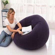 1 Inflatable Lazy Sofa Chair, Foldable, Portable, Soft And Comfortable Bean Bag Sofa, Suitable For Indoor/Outdoor Use. - Multicolor - View 3