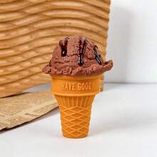 1pc Realistic Ice Cream Cone Model, PVC Material, 5.39 Inches, Fake Food Toy Photography Scene Prop, Store Window Display Prop, Cognitive Training Prop - Flat Ice Cream - View 18
