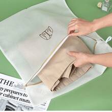 1/6pcs Embroidered Mesh Laundry Bag Set, Fine Protective Washing Machine Bags For Underwear Sweater Pants, Anti-Snagging Delicate Garment Care Organizer Storage - View 7