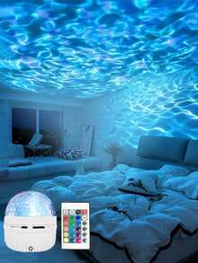 1pc Aurora Projector Light, Multi-Color Galaxy Starry Sky Projector With Remote Control, Dimmable, USB Powered, Suitable For Bedroom, Home Theater, Camping, Wedding Decoration - Multicolor - View 5