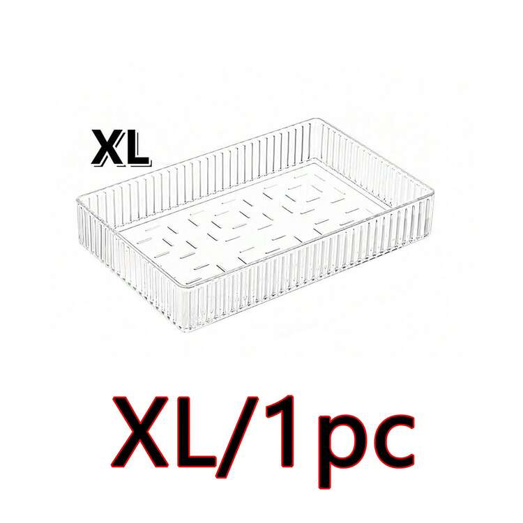 1/7件抽屜/桌面化妝收納盒，透明梳妝台收納盒，防碎多格珠寶與小物品收納盒，精緻抽屜收納盒，返校文具收納，辦公桌配件，房間裝飾，臥室裝飾，聖誕禮物 - 無色 - 查看 11