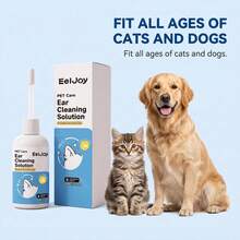 Universal Pet Ear Cleaner, Gentle Cleaning Of Pet Ear Wax, Refreshing And Comfortable Ear Cleaning Solution - Blue and White - View 7