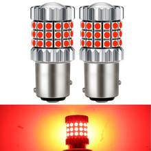 TOAUTO 2PCS PY21W P21 5W 1156 Ba15s 1157 Bay15d P21 5W Bau15s 3 PY21W 48 SMD LED Light For Car Flash Brake Bulbs Lights Reverse Parking Lamp - A - View 11