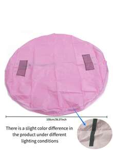 Alfombra de juego redonda para niños, bolsa de almacenamiento portátil con cordón, alfombra de juego plegable e impermeable para la sala de juegos del bebé, alfombra de almacenamiento rápido para bloques de construcción - Multicolor - Ver 4