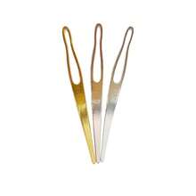 4pcs Dreadlock Intertwining Tool Set, Gold & Silver Hair Crochet Hooks, Dreadlock Care Kit With Fastening Tools, Solid Color Stainless Steel Dreadlock Crochet Hooks, All Hair Extension Tools - Gold - View 4