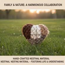 1pc Handmade Fiber Heart-Shaped Bird Nest Support, Outdoor Hummingbird Nest Box, Nest House Design, Wild Bird Winter Tree House, Dual-Season Outdoor Landscape House, Let Birds Come To Build Nests And Perch In Your Home, Reusable - View 2