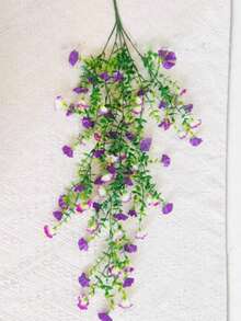 1/2/4/6 Pcs Outdoor Artificial Flowers Hanging Eucalyptus Plants Silk Morning Glory Vines UV Resistant Greenery For Anniversary Graduation Wedding Party Home Office Porch Garden Yard Wall Spring Summer Decor - Morning Glory Wall Hanging Two Colors-02 - View 2