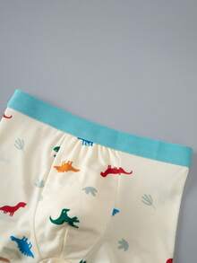 4pcs/Pack Boys Comfortable Soft Cartoon Print Boxer Briefs - Multicolor - View 3