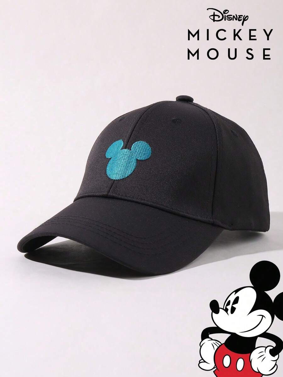 Disney 1件迪士尼官方米老鼠刺繡棒球帽，可調節休閒帽，適合旅行、海灘，Y2K風格可愛卡通返校帽