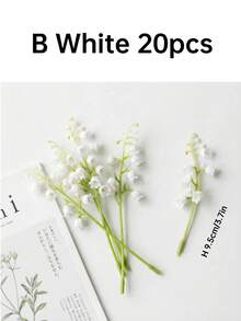 20/40入人造迷你鈴蘭花，多色 7.5cm/2.9in 易護理塑膠花，DIY 花環與花束，適用於情人節、復活節、婚禮及所有節日家居裝飾、模型屋、雕塑、收藏品與活動裝飾、仙女花園、陽台、室內 - mini 鈴蘭花 - 查看 18