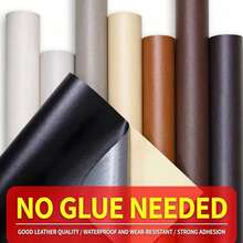 PVC Faux Leather, Self-Adhesive Synthetic Leather Fabric, Suitable For Furniture, Sofa, Car Interior, Handbags, Shoes And Interior Decoration, Large Size Repair Patch, Suitable For Crafts And DIY Projects - Black Self-adhesive Leather - View 7