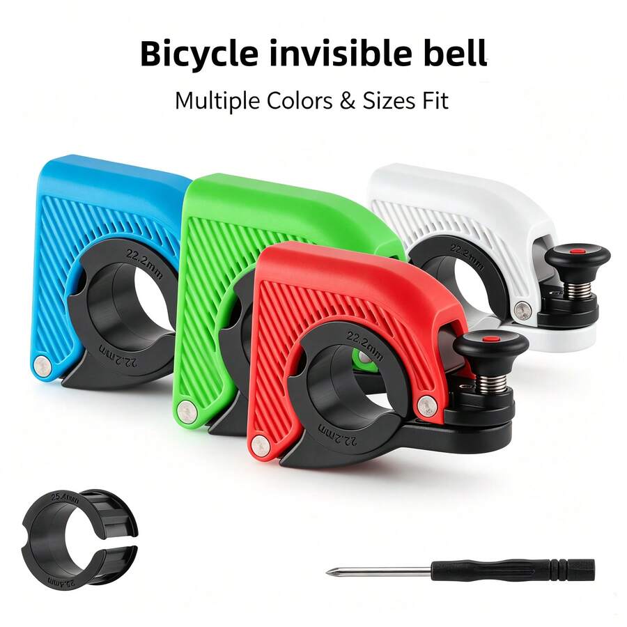 Mini Hidden Bicycle Bell + Precision Screwdriver, High-Pitch Aluminum Alloy Invisible Horn, Suitable For Mountain/Road Bike Riding Scenarios, Bicycle Safety Equipment, Bicycle Accessories - Multicolor - View 1