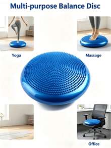 Multifunctional Yoga Half Balance Dome Trainer With Raised Massage Dot Surface Anti-Burst Anti Slip Indoor Abdominal Core Workout Fitness Gear Random Color Delivery - A - View 10
