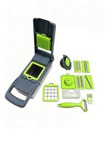 1 Set Multi-Function Vegetable Slicer, Multi-Function Fruit Slicer, Kitchen Accessories, Manual Food Chopper, Vegetable Slicer, With Storage Box And Blades, Onion Chopper, Potato Grater, Kitchen Gadgets, Dorm Essentials, Kitchenware - Multicolor - View 5