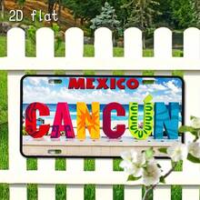 2D Flat - Vintage "Cancun Mexico" Metal Sign | Waterproof & Durable, Suitable For Home, Garage, Cafe, Restaurant And Bar Wall Decor - Easy To Install, Wall Hanging (Random Style) - A - View 4