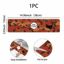 1pc Halloween Pumpkin Black Cat Design, Non-Slip Rubber Faucet Splash Guard, Bathroom Faucet Splash Pad, Mud Guard, Moisture-Proof Non-Slip Faucet Mat, Kitchen Countertop Accessory. Protect Your Kitchen Countertop. - Multicolor - View 13