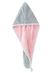 1Pc Ultra Soft Wavy Microfiber Hair Drying Cap, Super Absorbent Quick Dry Anti-Frizz Hair Wrap Turban, Solid Color Hair Towel Cap For Women With Long Hair, Practical Bathroom Shower Accessory(Shower Cap Buttons Are Shipped Randomly). - Multicolor - View 10