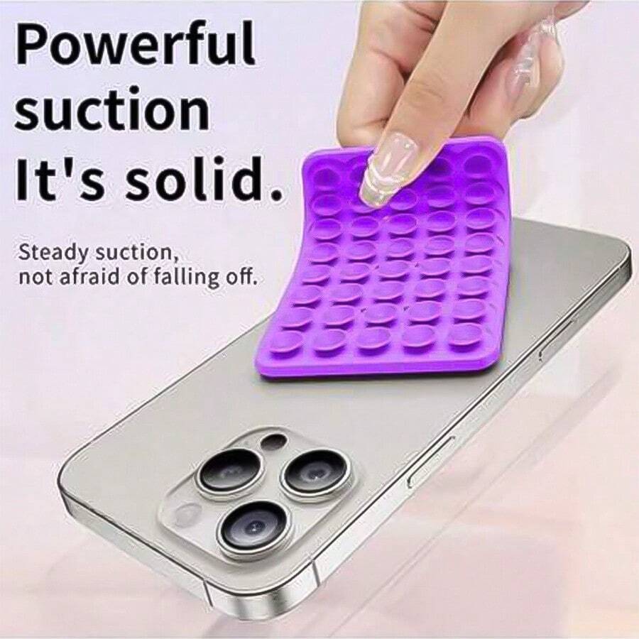 1 buah Dudukan Ponsel 2-in-1 (Termasuk 40 Cangkir Hisap Kecil) - Dudukan Ponsel Perekat Kuat Dua Sisi, Kompatibel dengan Ponsel Apple dan Android, Aksesori Dudukan Ponsel yang Dapat Digunakan Kembali, Desain Perekat Kuat, Bebas Genggam untuk Selfie, Video, Fotografi, dan Perekaman - MultiWarna - View 1