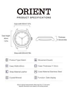 Orient Men's Automatic Mechanical Watch RA-AC0E03S19B Stainless Steel Silver Dial Sapphire Crystal Luminous Sports Wristwatch - White - View 9
