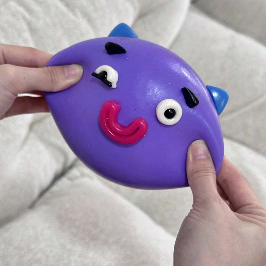 Tachimi 1pc New Smushers Squeeze Toy, Curious Dog Face Face-Changing Squishy Toy, Soft Slow Rebound Stress Relief Toy, Cute Dog Face Sensory Fingertip Decompression Toy, Suitable For Adults To Relieve Stress, Ideal Birthday Gift For Boys And Girls, Randomly Shipped - Multicolor - View 1