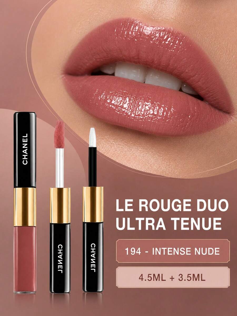 Chanel LE ROUGE DUO 持久唇彩 -194 INTENSE NUDE -4.5ml-0.15FL.OZ. -3.5ml-0.11FL.OZ. - Colour -194 INTENSE NUDE -4.5ml-0.15FL.OZ. -3.5ml-0.11FL.OZ. - 查看 1