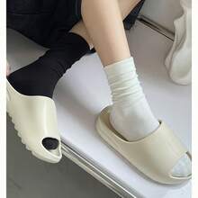 5 Pairs Women's Mid-Calf Socks, Random Color Solid Loose Slouch Socks, Cute Soft Comfortable, Fashionable Versatile Style, Suitable For Students, Home Wear, Holidays And Gifts - Multicolor - View 1