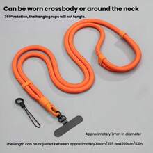 1pc Adjustable Phone Lanyard Shoulder Strap, Neck Hanging, Strong & Durable, Outdoor Portable, Anti-Theft Anti-Loss Anti-Drop, Multi-Function High-End Rotating Buckle Phone Chain - Multicolor - View 9
