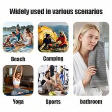 Cotton 4-Piece Towel Set - Super Absorbent Towel With Durable Edging, Suitable For Bathrooms, Gyms, Hotels, And Spas, The Best Choice For Gift Giving - Blue - View 6