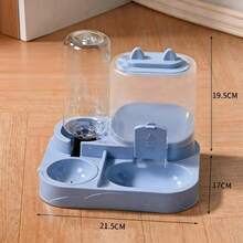 Cat Feeder And Water Dispenser 2-In-1 Set, Dry And Wet Separation, Durable Material, Pet Feeding And Watering Station, Easy To Clean, Suitable For Various Pets Hydration And Healthy Feeding. - Large Capacity - View 9