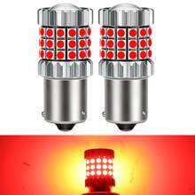 TOAUTO 2PCS PY21W P21 5W 1156 Ba15s 1157 Bay15d P21 5W Bau15s 3 PY21W 48 SMD LED Light For Car Flash Brake Bulbs Lights Reverse Parking Lamp - A - View 16