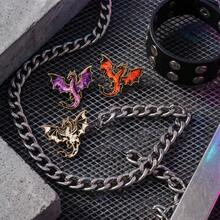 3pcs/Set Dragons Enamel Pin Fashion Decorative Badge Ornaments Lapel Bag Badges Gifts - Multicolor - View 8