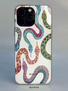 GIIPPA 1pc Multi-Color Snake Mixed Pattern Design Phone 17 Pro Max Phone Case, Compatible With Phone 16 Pro Max, 15 Pro Max, 14 Pro Max, Korean Style High-End Fashion Fun Phone Case, Compatible With 11/12/13/14/15/16 Pro Max Plus, Elegant Design Suitable For Men And Women, Perfect Gift For Girlfriend On Christmas, Valentine's Day, Easter, Wedding Season And Birthday! - Multicolor - View 5