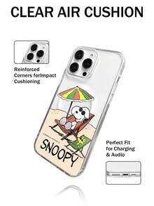 Miniso 1pc New Transparent Acrylic 2-In-1 MagSafe Magnetic Wireless Charging Cartoon Creative Raised Camera Pattern Thick Anti-Drop Protective Case Compatible With Apple 18 Pro Max/Air, 16/11/12/13/14 Plus/XR/7/8 Plus/15 Pro Max And Samsung Galaxy S25 Edge/S24 Ultra/S22/S23 FE/S21/S26 Plus/S25 Edge - Clear - View 5