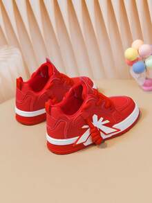 1 Pair Casual Fashion Kids' Popular Sports Skateboard Shoes Suitable For Multiple Occasions - Red - View 4