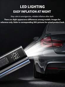 EG-216 便攜式雙螢幕無線充氣機，150PSI 可充電氣泵，雙電源供電附 LED 燈，適用汽車、摩托車、自行車、球類 - 雙顯兩用 - 查看 9