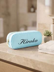 1pc Customized Heat Transfer Pencil Case, Gold Zipper Rectangular Multi-Function Stationery Storage Bag, Suitable For Desk, Desktop, Floor, Home, Office, Study, Adult Family Members Daily Storage, 4 Colors Available - Multicolor - View 7
