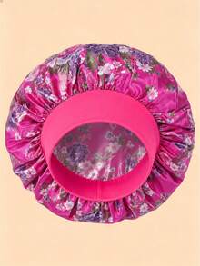 10pcs Set Assorted Solid Color & Leopard Floral Pattern Satin Sleep Caps, Soft Elastic Band Hair Wraps, Women's Wide Brim Smooth Satin Fashion Sleep Caps, Comfortable Breathable Hair Care Caps, Back To School Essential Hair Accessories - Multicolor - View 11