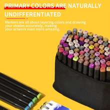 36pcs Marker Pen Art Set Bagged Watercolor Pens Student Dual-Tip Anime Drawing Oil-Based - Black - View 8