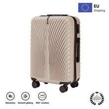 W WINGS Travel Luggage 4-Piece Set With Cabin, Medium, Large Suitcase And Vanity Case | 100% Polycarbonate, 360° Wheels, Lock - Beige - View 4
