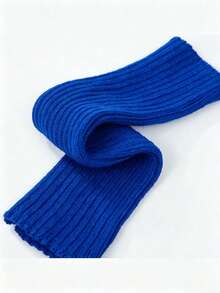 2對女款可愛針織舞蹈腿套，適合秋冬穿著 - 藍白色 - 查看 6
